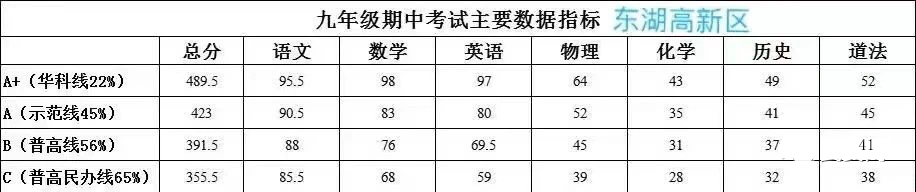 东湖高新区九年级