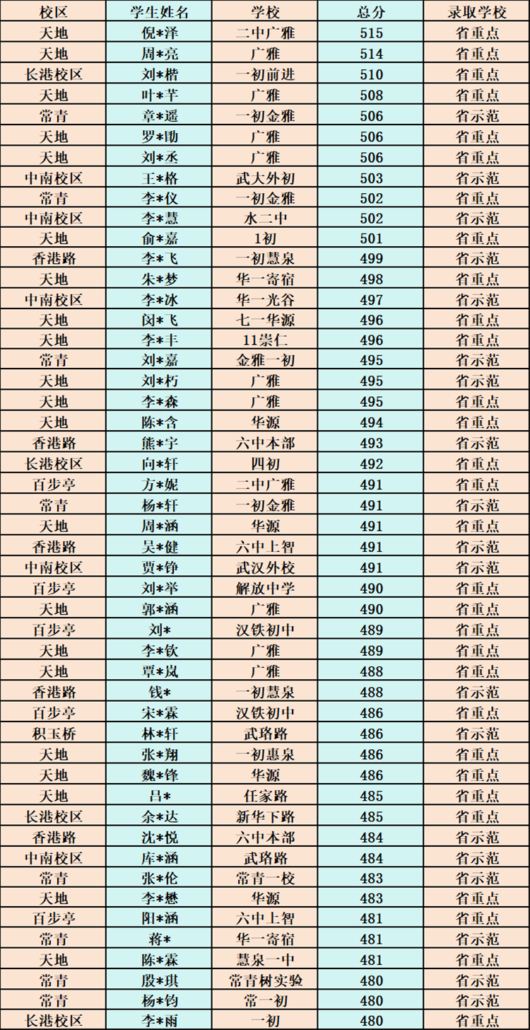 中考战绩1